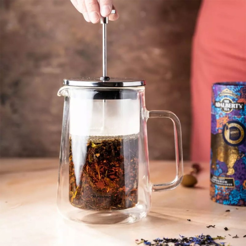 Zaparzacz tłokowy do kawy herbaty termiczny 600ml KLAUSBERG French press