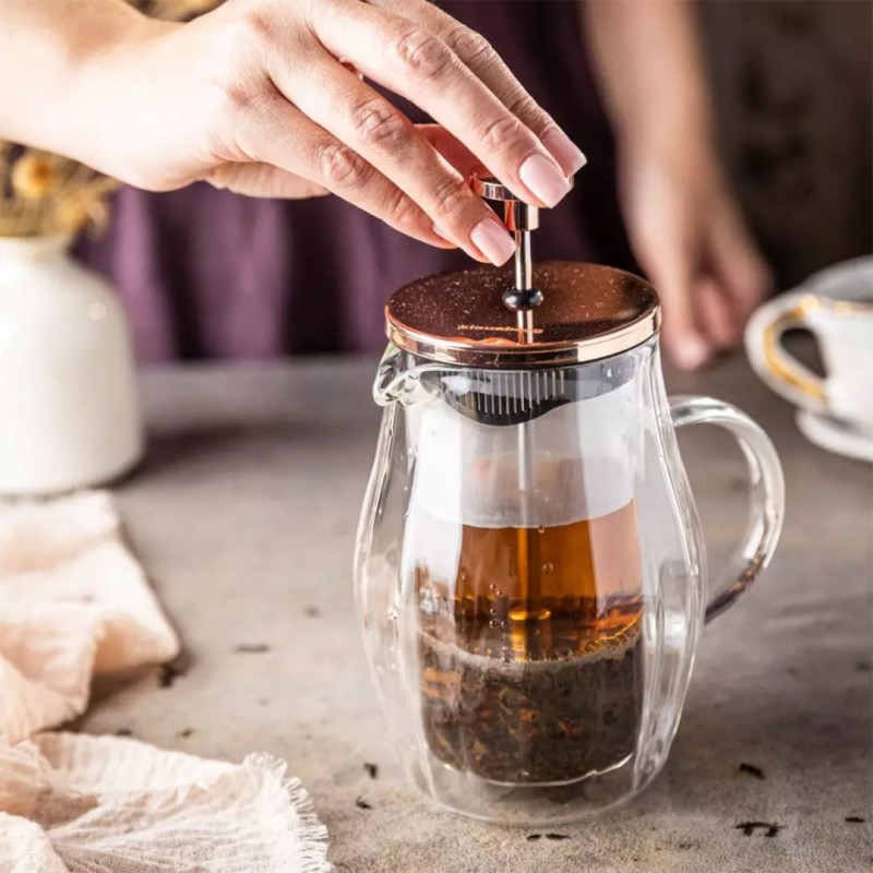 Zaparzacz tłokowy do kawy herbaty termiczny 350ml KLAUSBERG French press