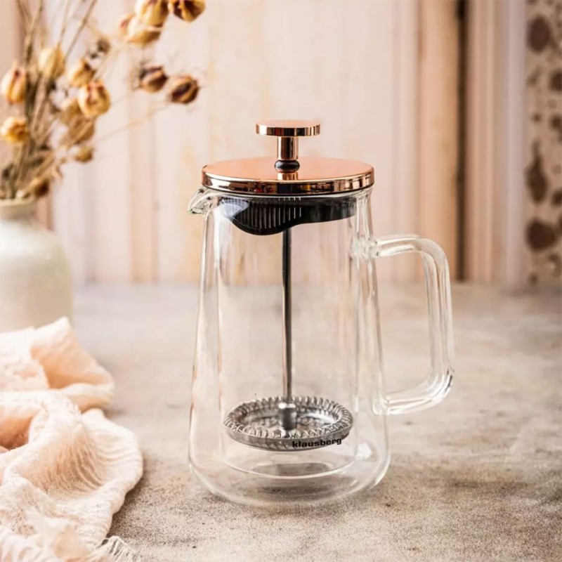 Zaparzacz tłokowy do kawy herbaty termiczny 350ml KLAUSBERG French press