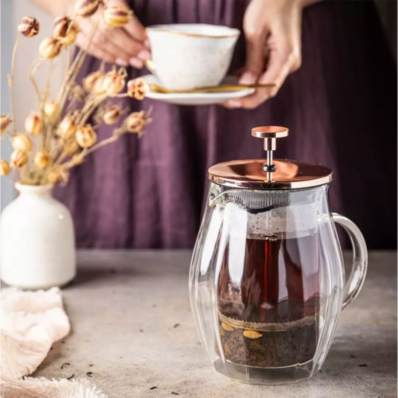 Zaparzacz tłokowy do kawy herbaty termiczny 600ml KLAUSBERG French press