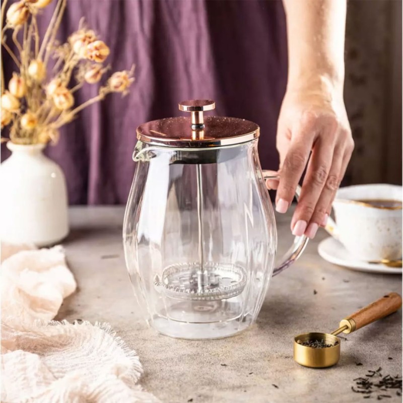 Zaparzacz tłokowy do kawy herbaty termiczny 600ml KLAUSBERG French press