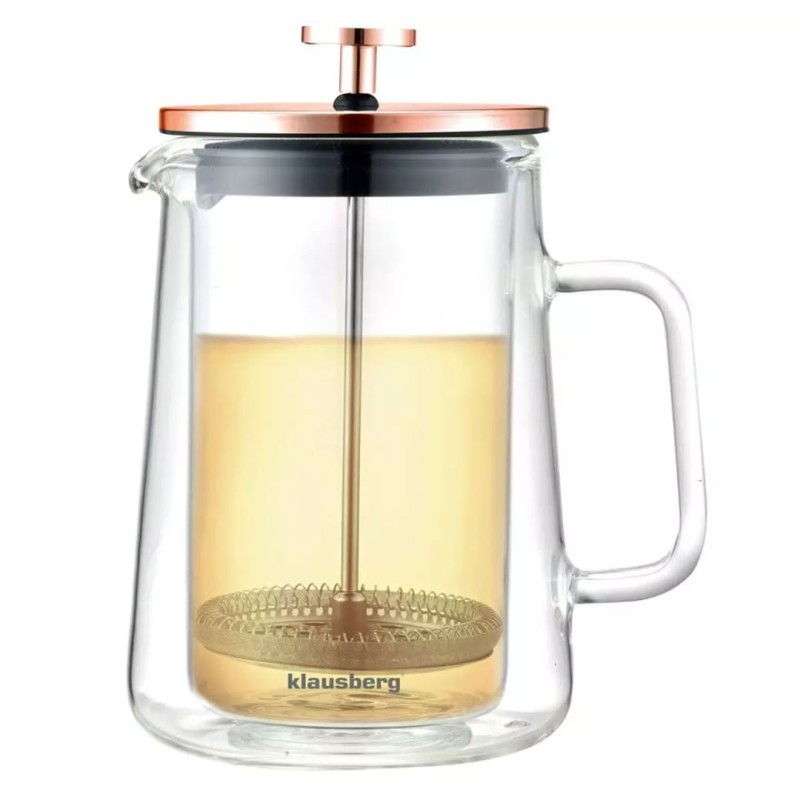 Zaparzacz tłokowy do kawy herbaty termiczny 600ml KLAUSBERG French press
