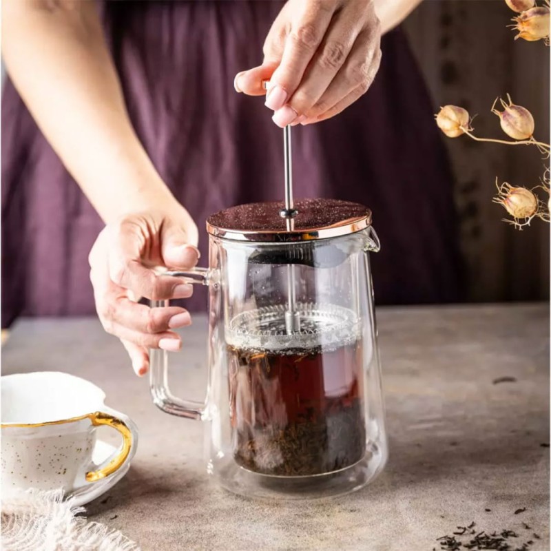 Zaparzacz tłokowy do kawy herbaty termiczny 600ml KLAUSBERG French press