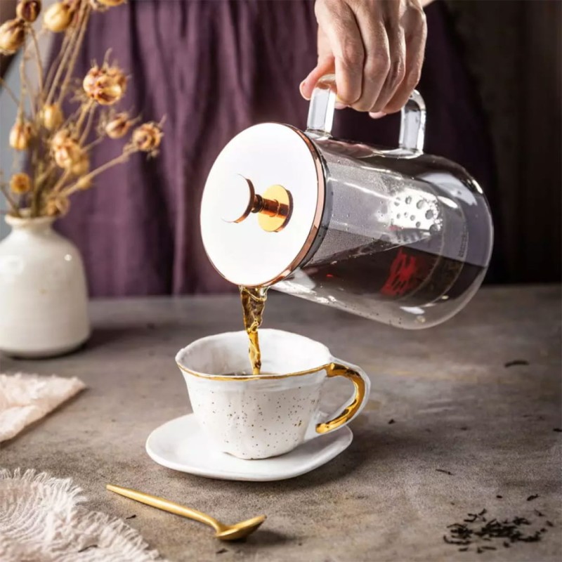 Zaparzacz tłokowy do kawy herbaty termiczny 600ml KLAUSBERG French press