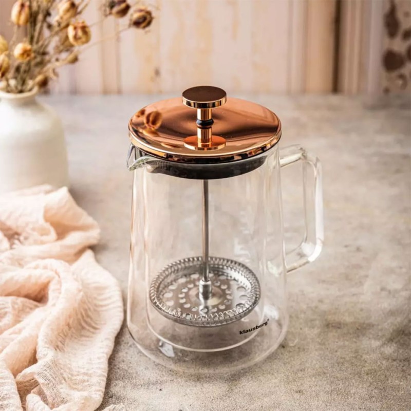 Zaparzacz tłokowy do kawy herbaty termiczny 600ml KLAUSBERG French press