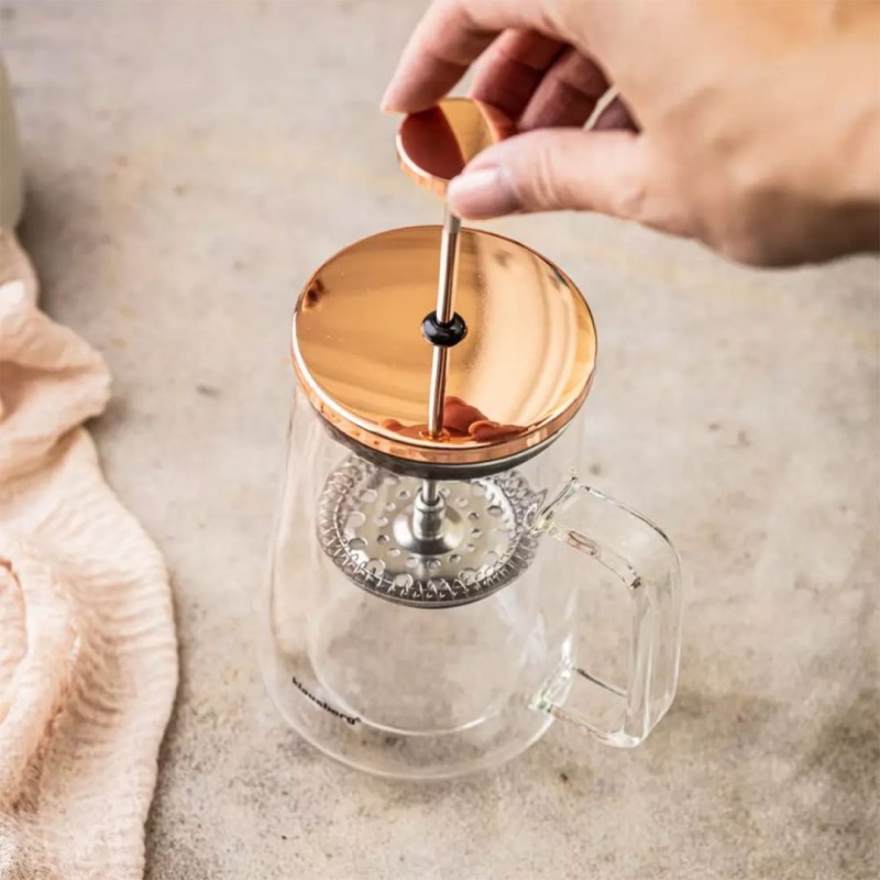 Zaparzacz tłokowy do kawy herbaty termiczny 600ml KLAUSBERG French press