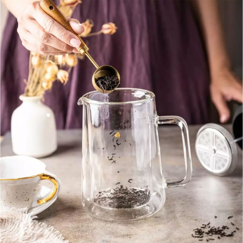 Zaparzacz tłokowy do kawy herbaty termiczny 600ml KLAUSBERG French press