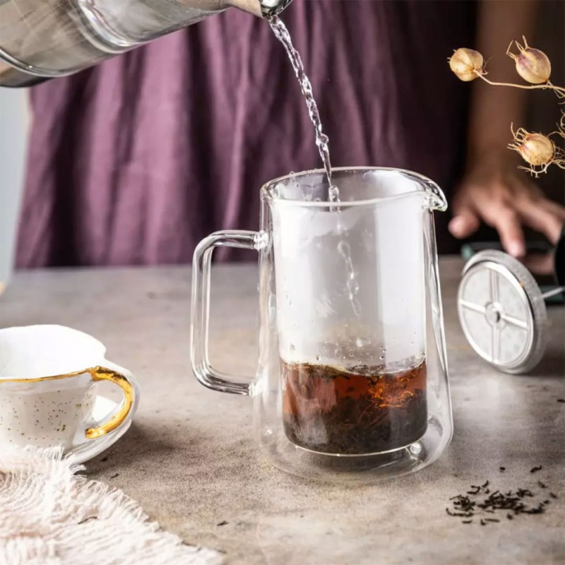 Zaparzacz tłokowy do kawy herbaty termiczny 600ml KLAUSBERG French press