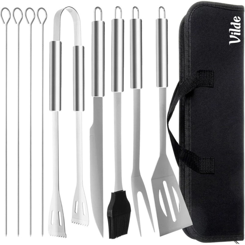 Zestaw 10 przyborów do grilla w etui