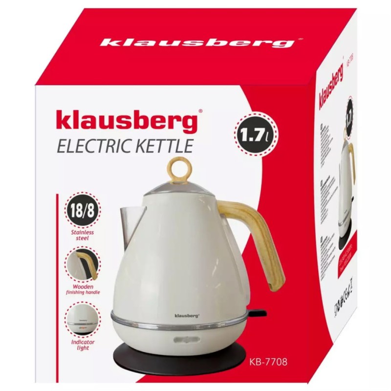 Czajnik elektryczny 1,7l KLAUSBERG KREMOWY