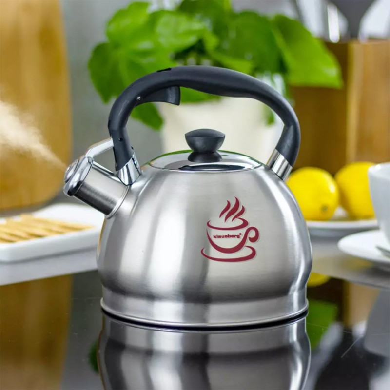 Czajnik z gwizdkiem KLAUSBERG 1,8L THERMO INDICATOR zmieniający kolor