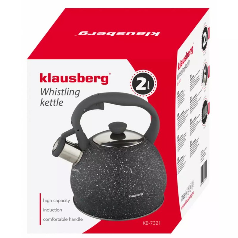 Czajnik z gwizdkiem 2L KLAUSBERG MARBLE marmurek