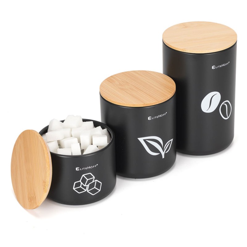 Chlebak z zestawem pojemników ELITEHOFF czarny