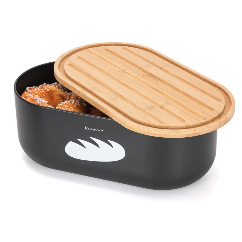 Chlebak z zestawem pojemników ELITEHOFF czarny
