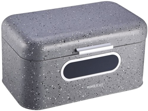 Chlebak metalowy KINGHOFF czarny marmurkowy