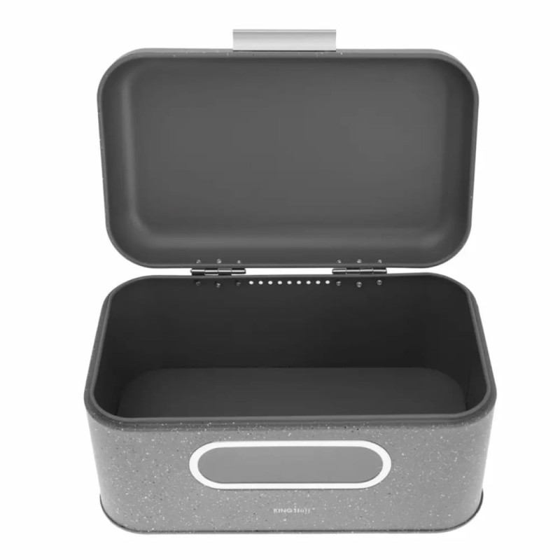 Chlebak metalowy KINGHOFF czarny marmurkowy