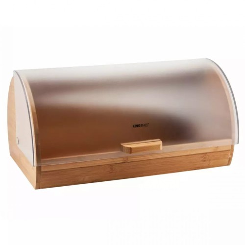 Chlebak bambusowy z akrylową pokrywą KINGHOFF