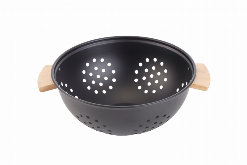 Durszlak 24xH10cm z bambusowymi rączkami MODERN KITCHEN