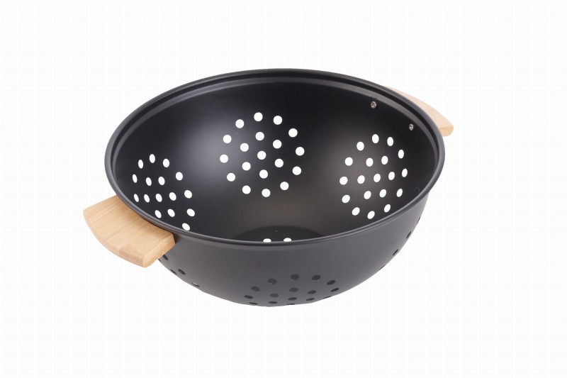 Durszlak 24xH10cm z bambusowymi rączkami MODERN KITCHEN
