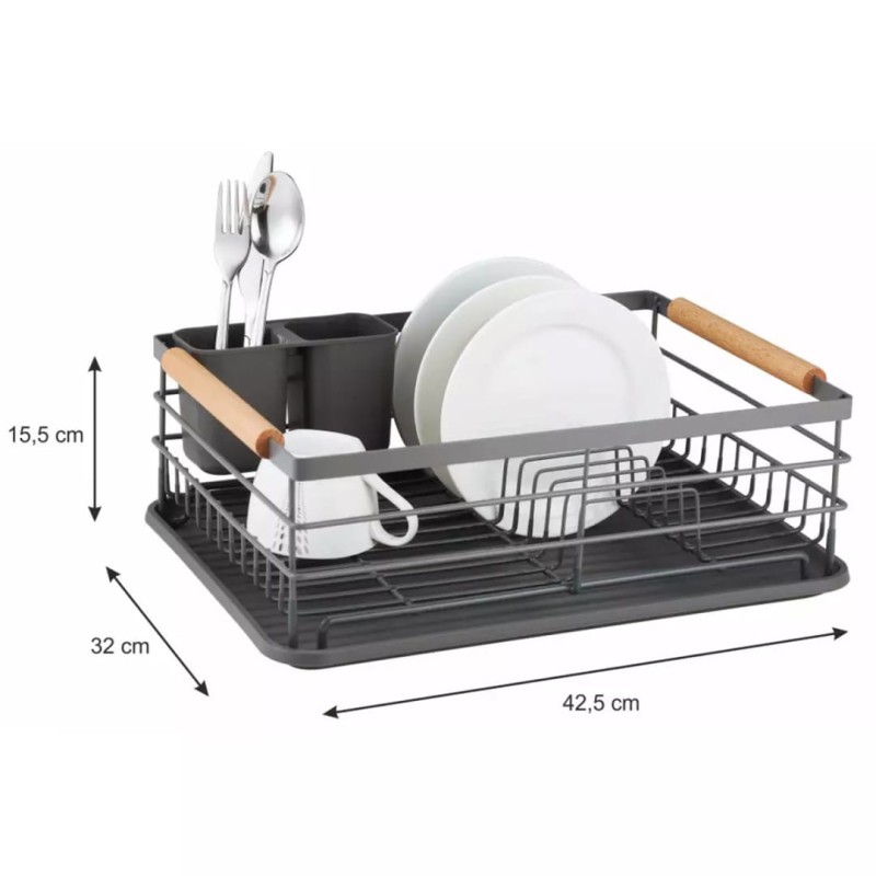 Suszarka ociekacz do naczyń 42x32 KINGHOFF szara
