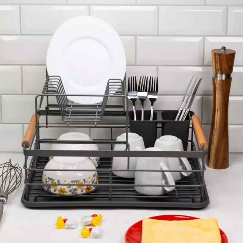 Suszarka ociekacz do naczyń 43x32 KINGHOFF szara