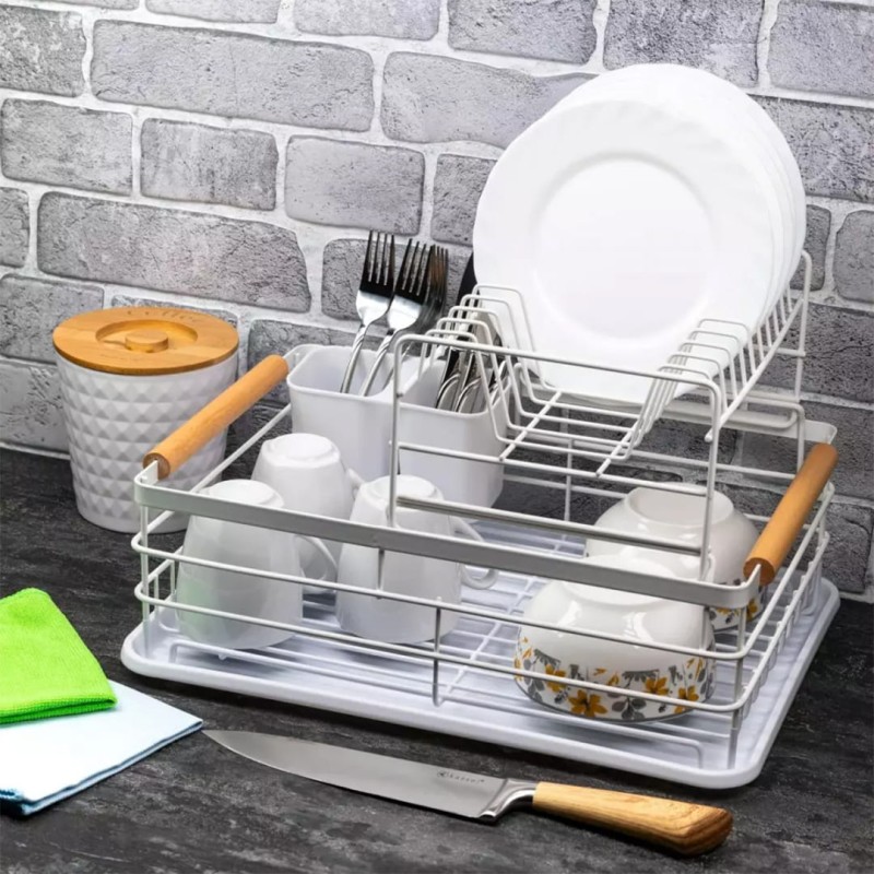 Suszarka ociekacz do naczyń 43x32 cm KINGHOFF biała