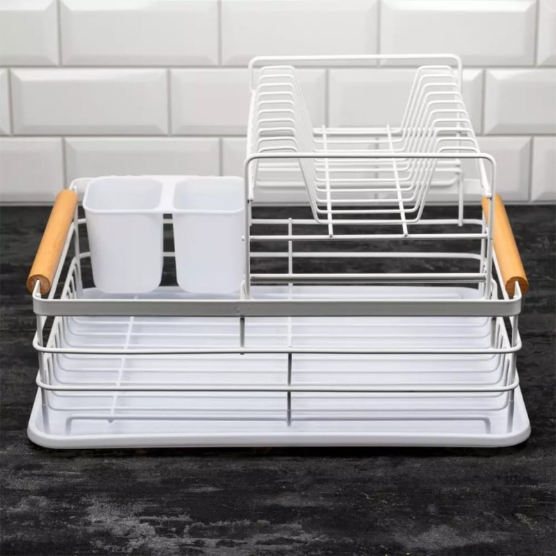 Suszarka ociekacz do naczyń 43x32 cm KINGHOFF biała