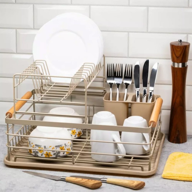 Suszarka ociekacz do naczyń 43x32 cm KINGHOFF beżowa