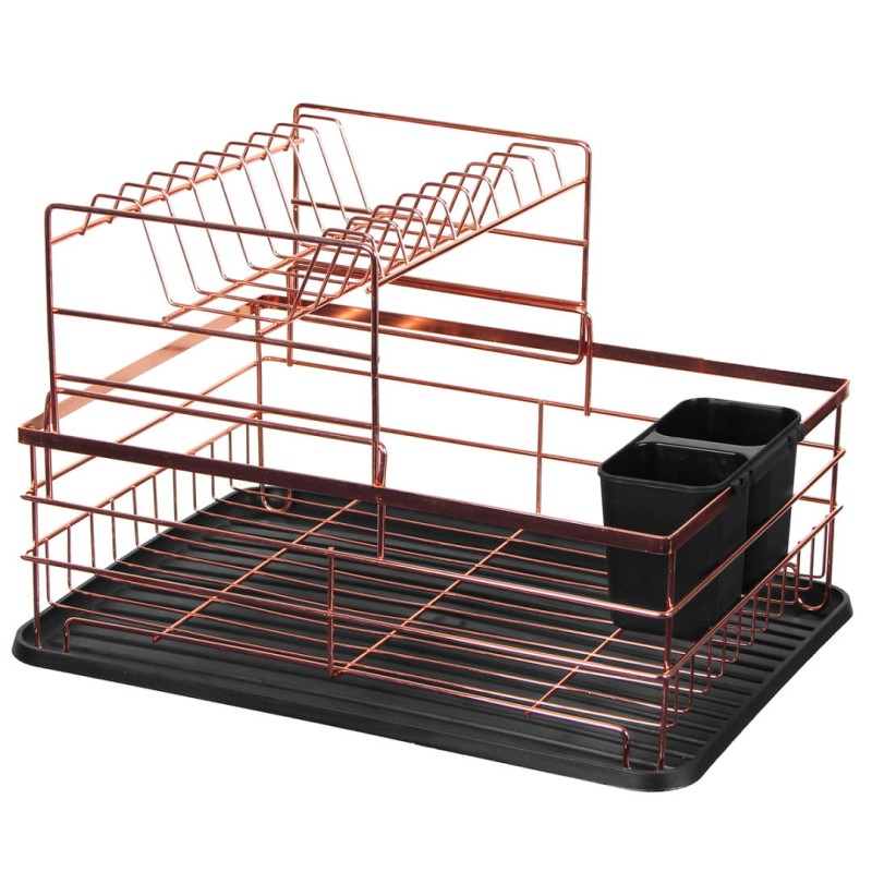 Suszarka do naczyń ociekacz 43x32 cm BRUNBESTE różowe złoto