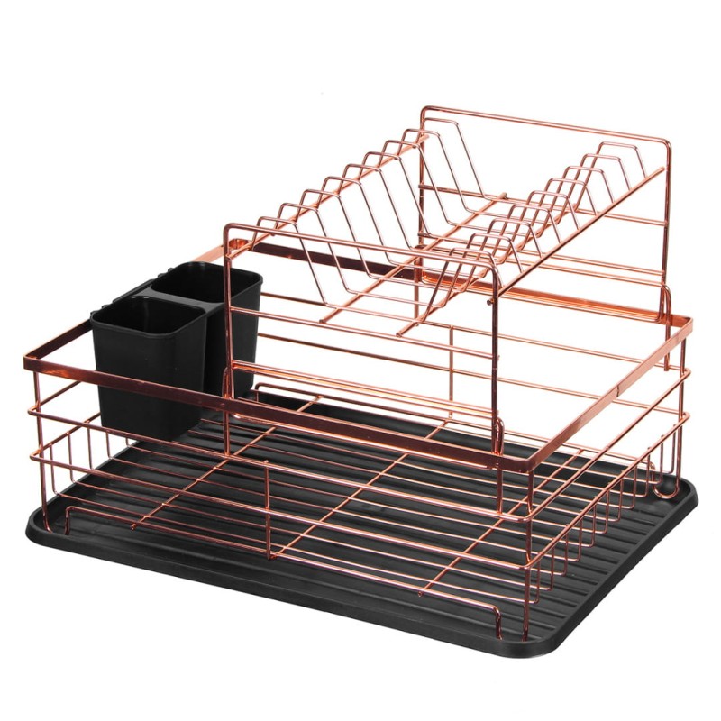 Suszarka do naczyń ociekacz 43x32 cm BRUNBESTE różowe złoto