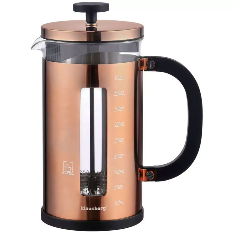 Zaparzacz tłokowy do kawy herbaty 1000ml szklany KLAUSBERG
