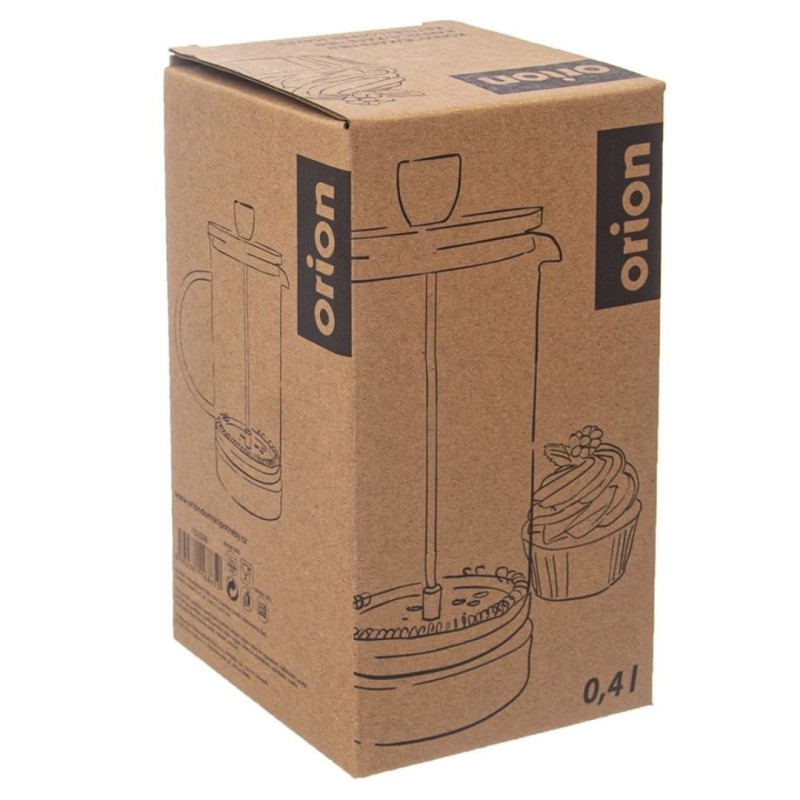Zaparzacz tłokowy dzbanek do kawy herbaty 400ml ORION szklany