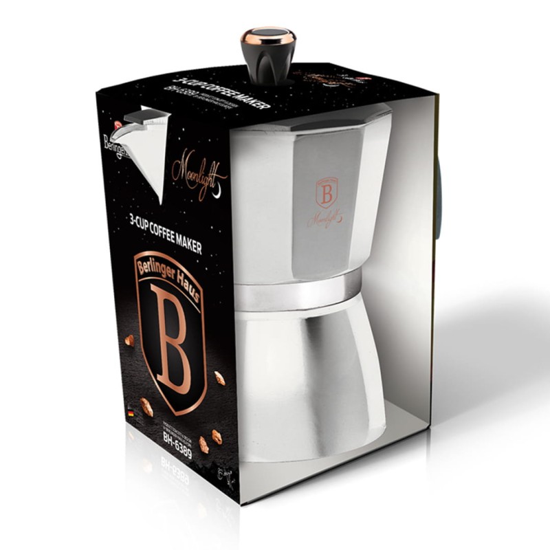 Kawiarka zaparzacz do kawy 150ml aluminium BERLINGER HAUS Moonlight Collection