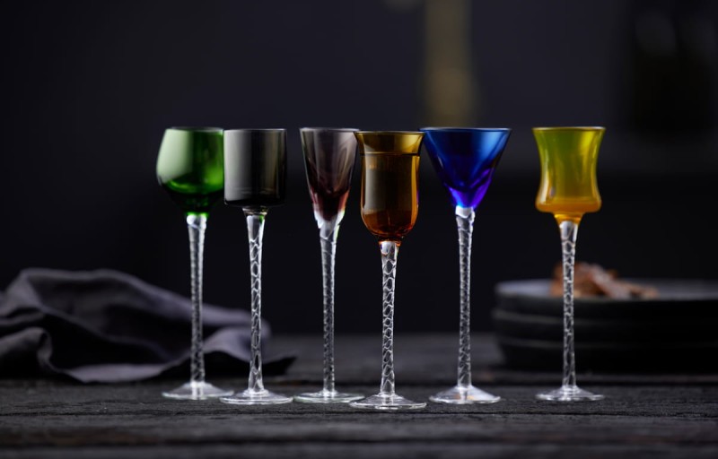 Kieliszki do wódki Aquavit London 6 sztuk mix kolorów