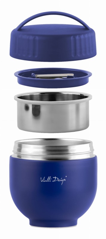 Termos z pojemnikiem i łyżką Fuori 680 ml granatowy