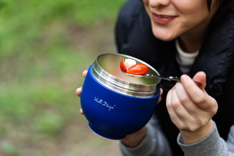 Termos z pojemnikiem i łyżką Fuori 680 ml granatowy