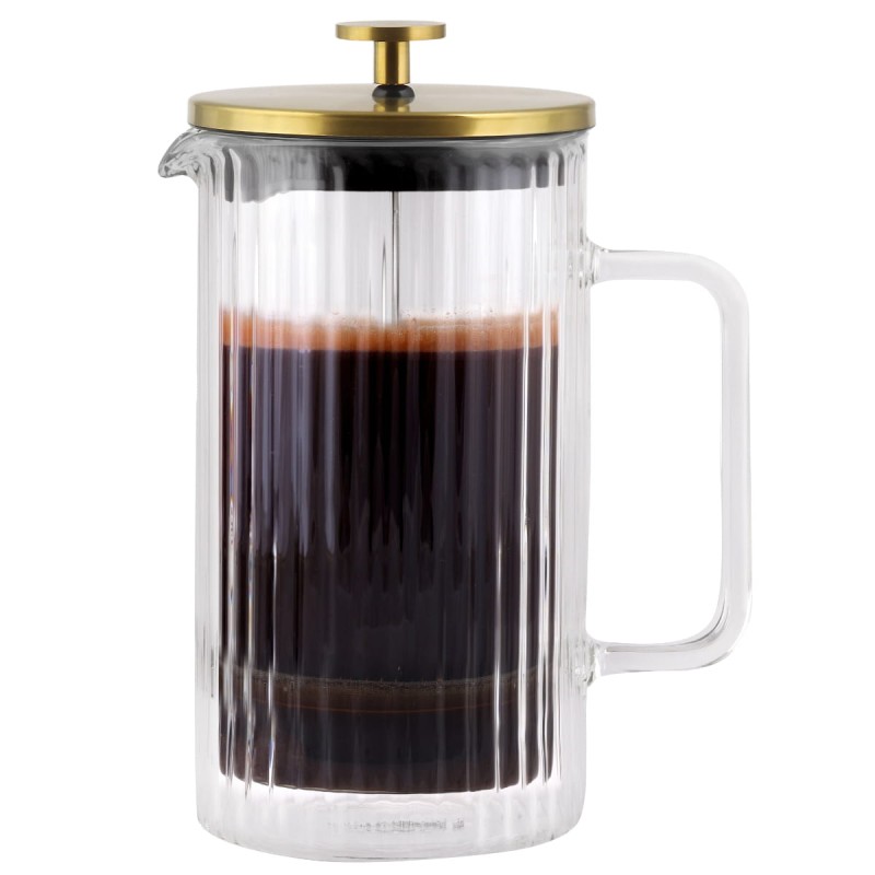 Zaparzacz do kawy i herbaty z podwójną ścianką 1000 ml Tulip złoty mat
