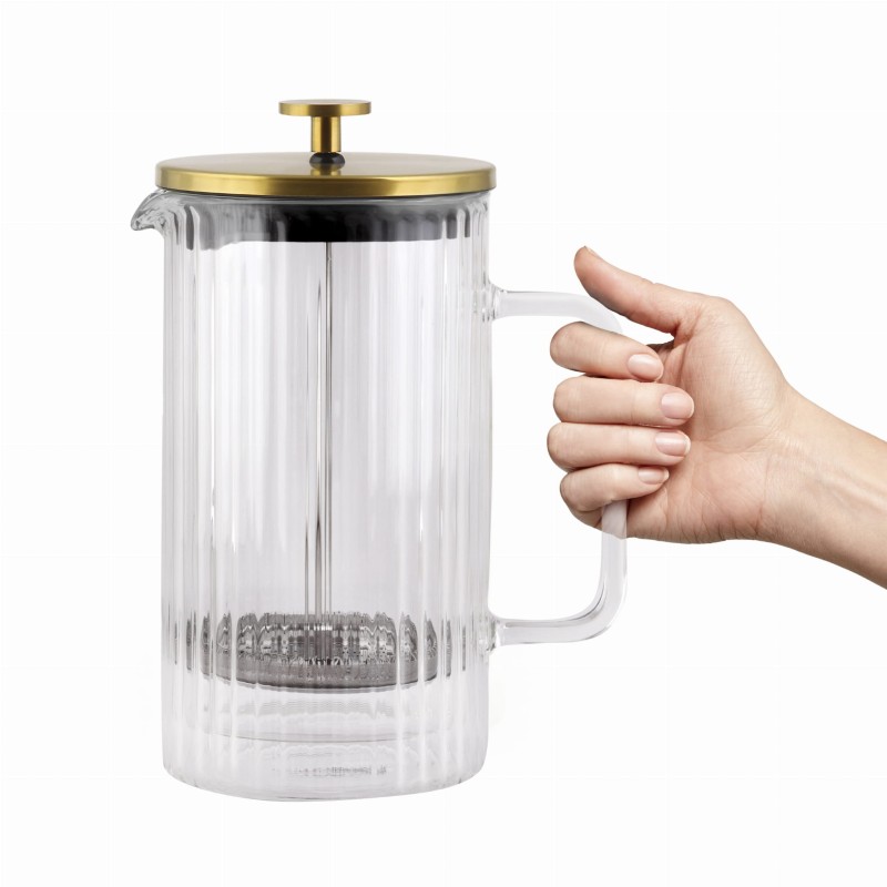 Zaparzacz do kawy i herbaty z podwójną ścianką 1000 ml Tulip złoty mat