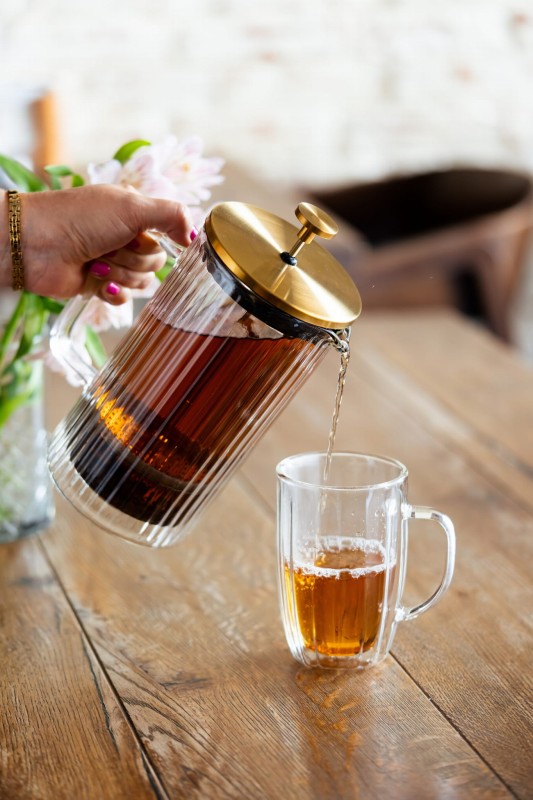 Zaparzacz do kawy i herbaty z podwójną ścianką 1000 ml Tulip złoty mat