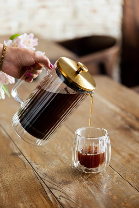 Zaparzacz do kawy i herbaty z podwójną ścianką 1000 ml Tulip złoty mat