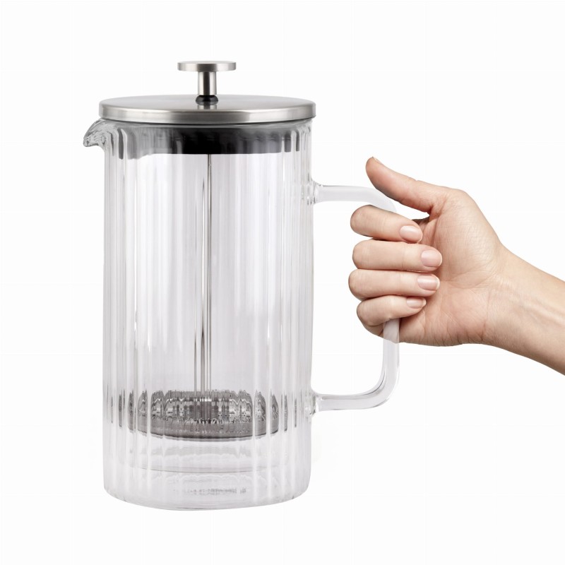 Zaparzacz do kawy i herbaty z podwójną ścianką 1000 ml Tulip srebrny mat
