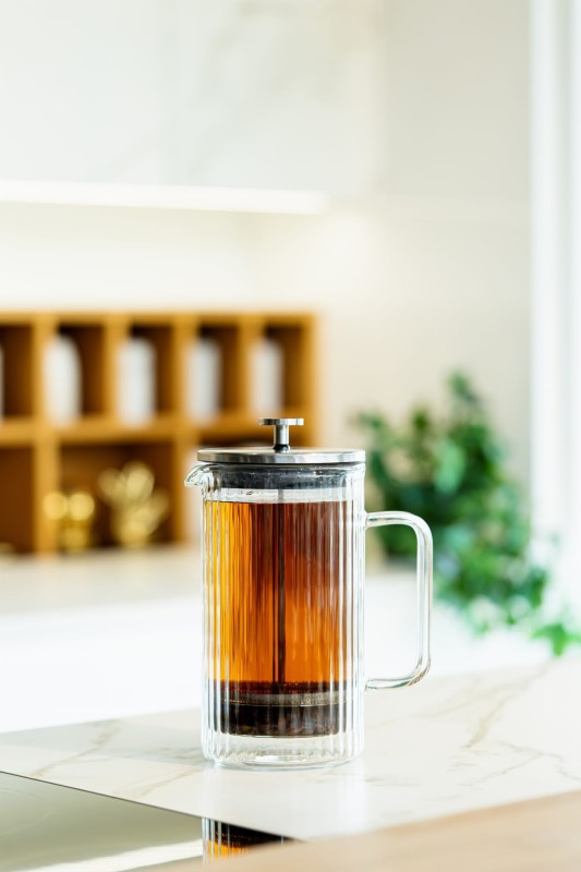 Zaparzacz do kawy i herbaty z podwójną ścianką 1000 ml Tulip srebrny mat