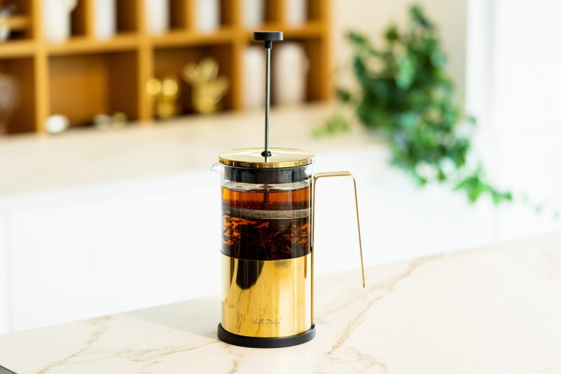 Zaparzacz do kawy i herbaty 1000 ml Diamante złoty