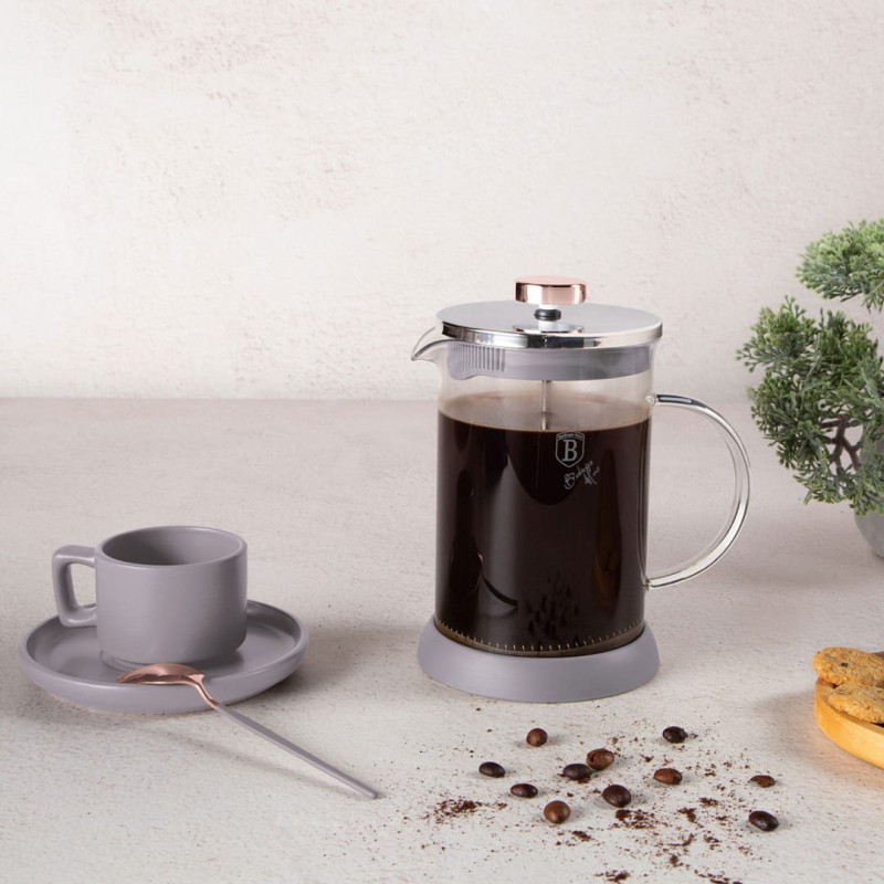 Zaparzacz tłokowy do kawy herbaty 800ml BERLINGER HAUS TAUPE