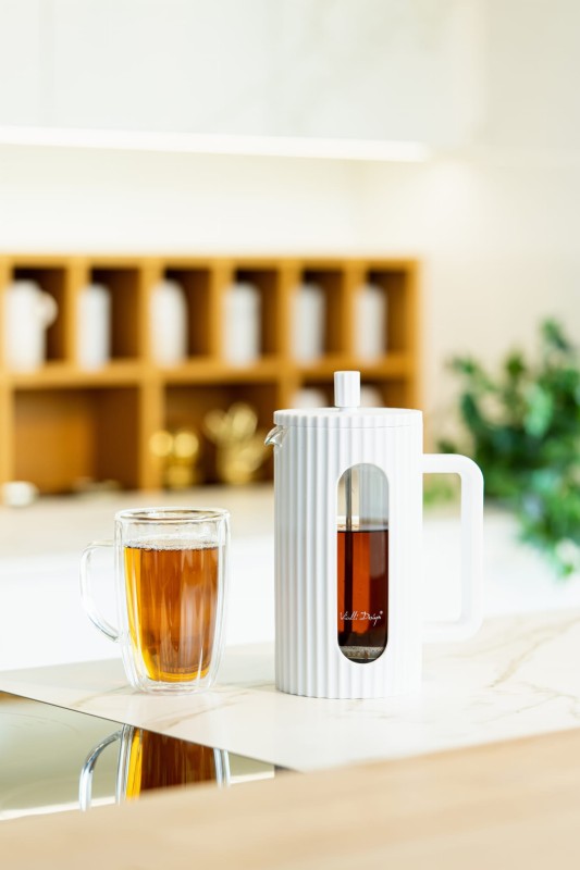 Zaparzacz do kawy i herbaty 1000 ml Livio biały