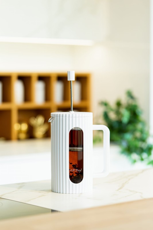 Zaparzacz do kawy i herbaty 1000 ml Livio biały