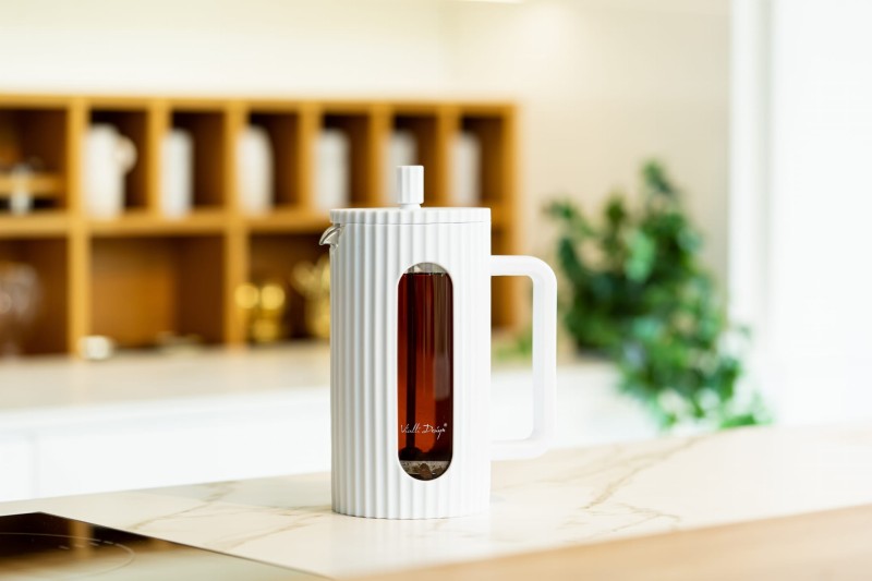 Zaparzacz do kawy i herbaty 1000 ml Livio biały