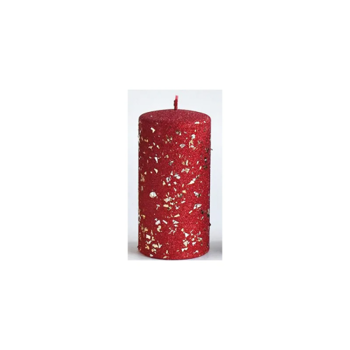 Świeca GLAMOUR NEW Walec duży 7xh17,5cm parafinowa czerwona