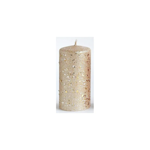 Świeca GLAMOUR NEW Walec duży 7xh17,5cm parafinowa złota