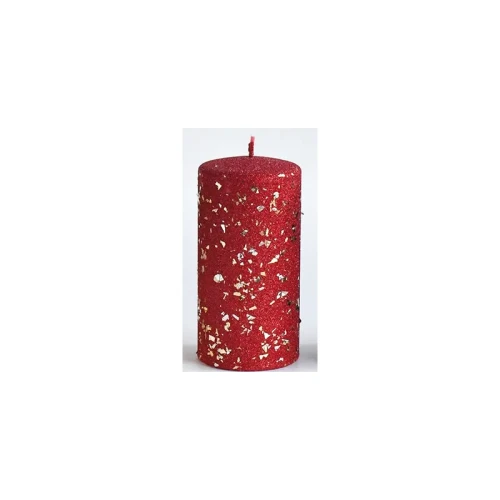 Świeca GLAMOUR NEW Walec mały 7xh10cm parafinowa czerwona